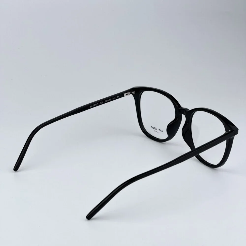 Saint Laurent SL724/F 001 BRAND NEW Eyeglasses Black Oval Women